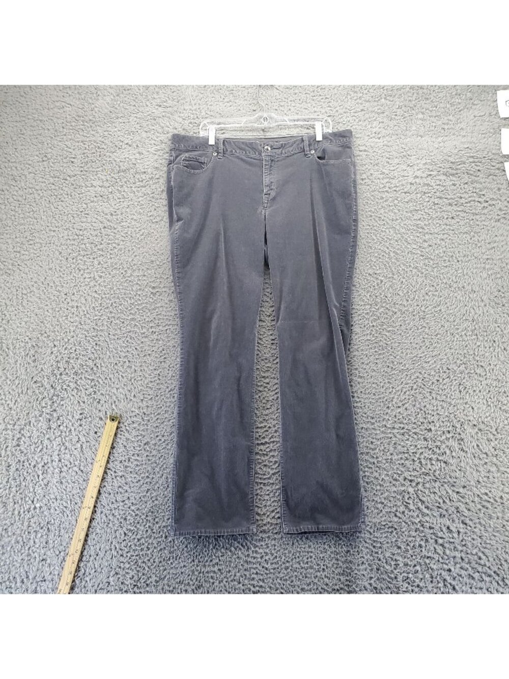 Sonoma Jeans Womens 16 Gray Mid Rise Straight Corduroy Classic